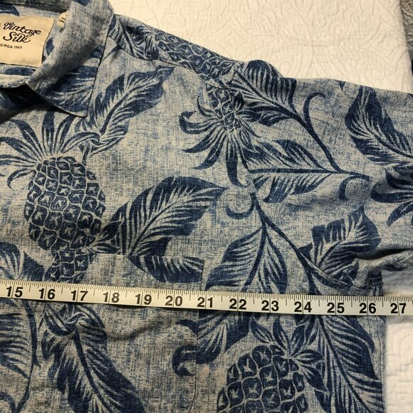 Vintage Silk Shirt Hawaiian Lightweight Fabric Linen Blend Casual Fit Size XL - Picture 12 of 13